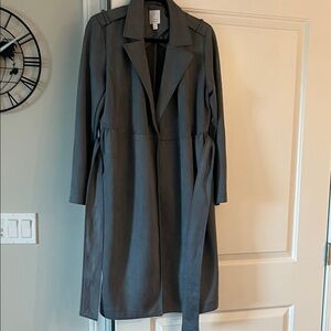 LC Lauren Conrad Charcoal Trench Coat